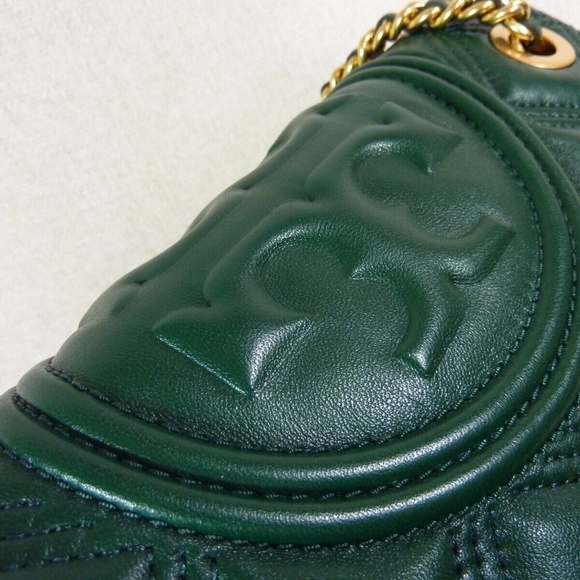 NEW Tory Burch Soft Fleming Norwood Green Convertible Shoulder Bag/Crossbody Bag - Picture 9 of 13